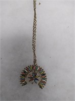 Colorful costume jewelry necklace