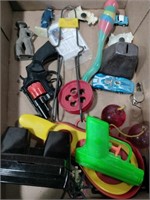 Flat of vintage toys