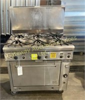 Quest Commercial 6 Burner Gas Stove and Oven