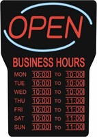 ROYAL SOVEREIGN LED OPEN SIGN WITH BUSINESS HOURS