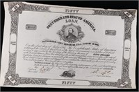 November 3, 1862 Confederate States $50 Civil War