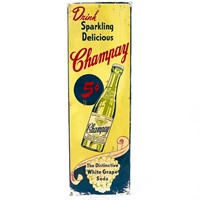 Tin "Champay Soda" 5Cent Sign