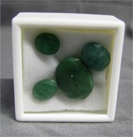 (4) Emeralds earth mined in Brazil. 17 carats.