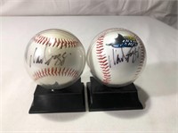 2 Wade Boggs Autographed Baseballs