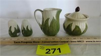 (4) Vintage Ceramic Corn on Cob Cream & Sugar &