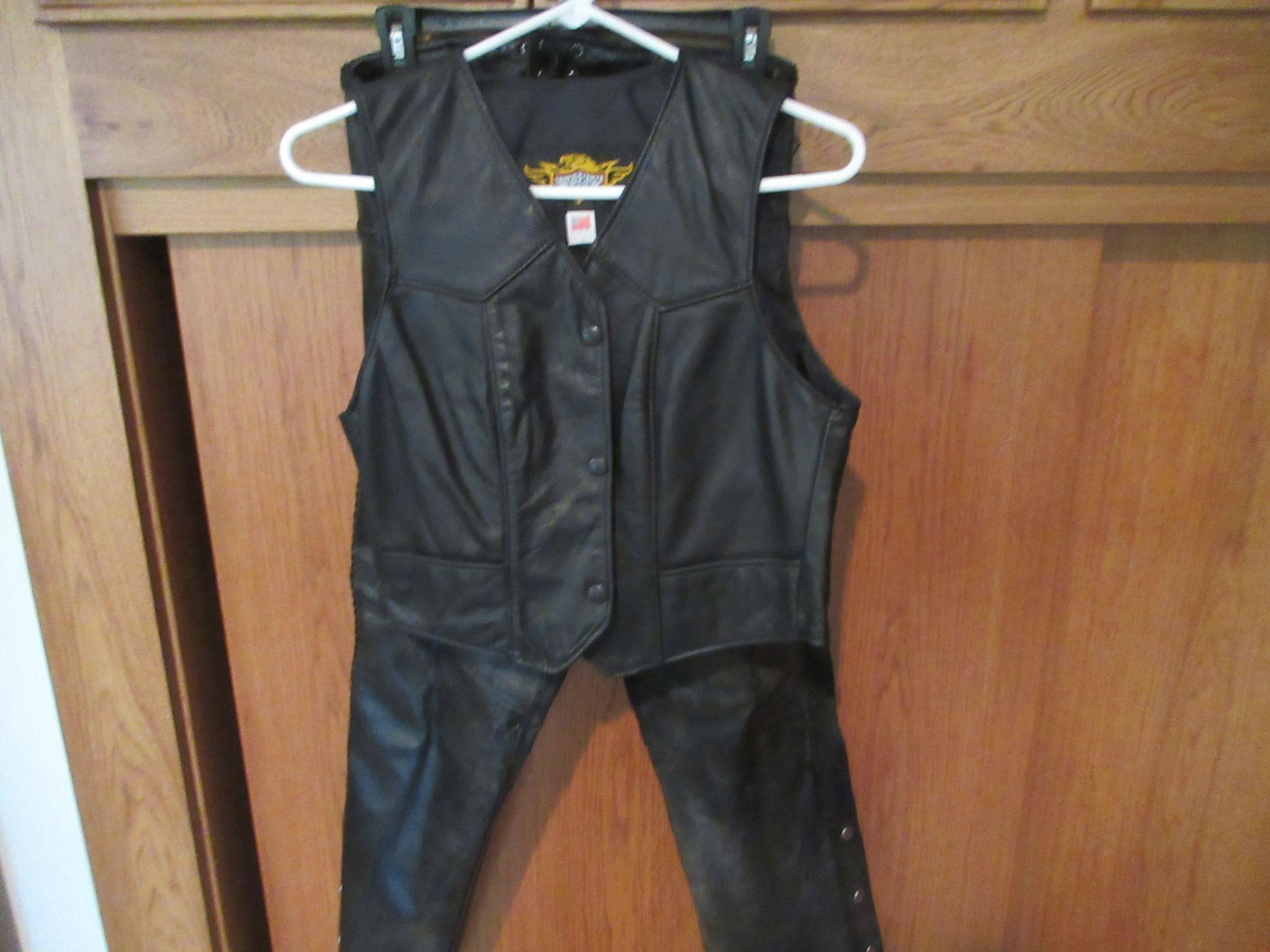 Women's Riding Leather - Vest and Chaps