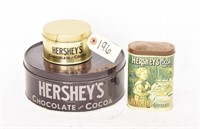 (3) Vintage Hershey's Cocoa Tins