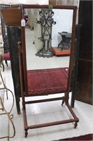 Cheval Framed Mirror on Casters