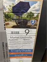 9ft slide tilt market umbrella in box