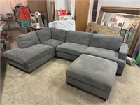 Three piece gray sectional