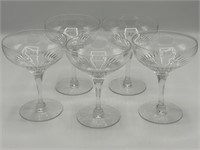 5pc Regency by Seneca Champagne Glasses