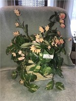 Decorative Floral Arrangement w/Wicker Basket