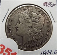 1899-O Morgan silver dollar.