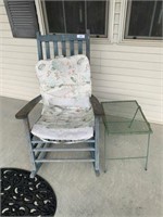 Wooden Rocking Chair on Porch & Miscellaneous