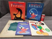 5 Walt Disney Books.   Fantasia Books,