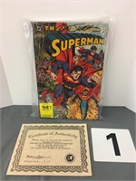 COMIC "RETURN OF SUPERMAN TRADE PAPERBACK" SIGNED