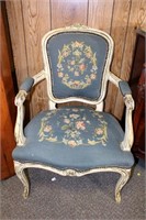 French Provincial Needlepoint Side Chair