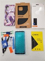 ASSORTED PHONE CASES AND SCREEN PROTECTORS