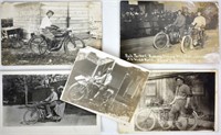 TURN OF THE CENTURY MOTOR BIKE PHOTOGRAPHS