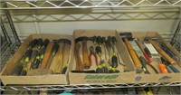 Klein Screwdrivers, hammers, misc tools, 3 trays