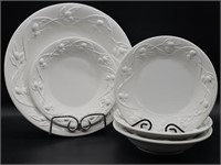 Williams Sonoma White Embossed Porcelain Bowls