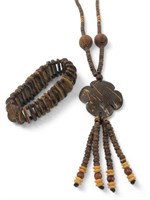 Hawaiian Coconut Necklace & Bracelet