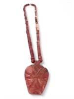 Handmade in Mexico Carved Pink Agate Necklace