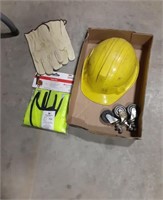 Safety helmet and vest & gloves