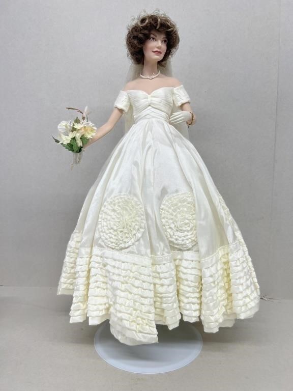 Jackie Kennedy porcelain bride doll with Stan