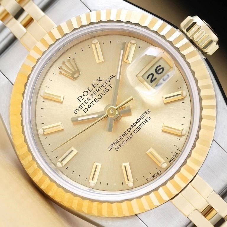 Rolex Ladies Datejust Champagne Dial Watch