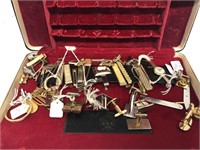 Group of tie clips and cufflinks