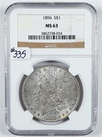 1896  Morgan Dollar   NGC MS-63
