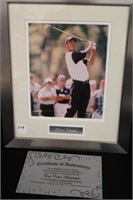 Tiger Woods signed Photo Framed and matted with