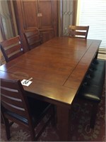 Dining Table (82”Lx42”W) Including Leaf, (4)