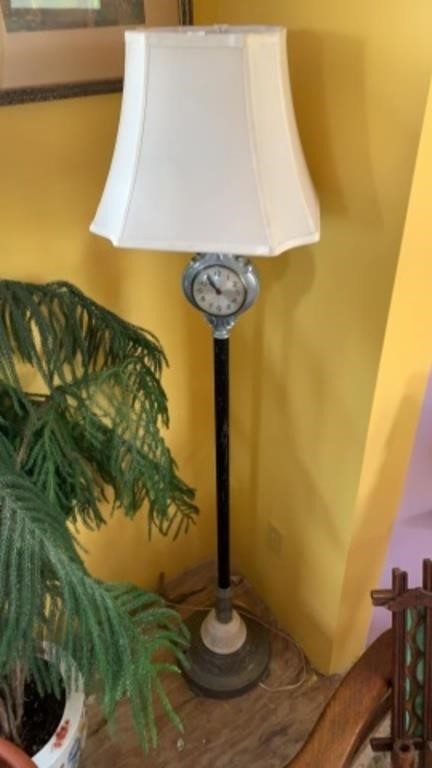 Vintage "Sessions" Floor Lamp with Clock