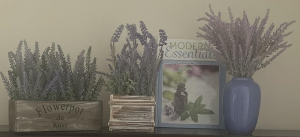 Collection of Lavender Decor and Book