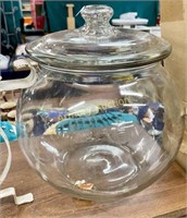 LARGE GLASS JAR W/ LID