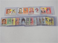 20 DIFFERENT 1957 TOPPS FOOTBALL CARDS: