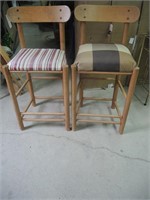 2 TALL WOODEN CHAIRS