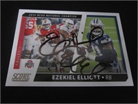 Ezekiel Elliott Signed Trading Card SSC COA