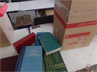 Box of old medical books