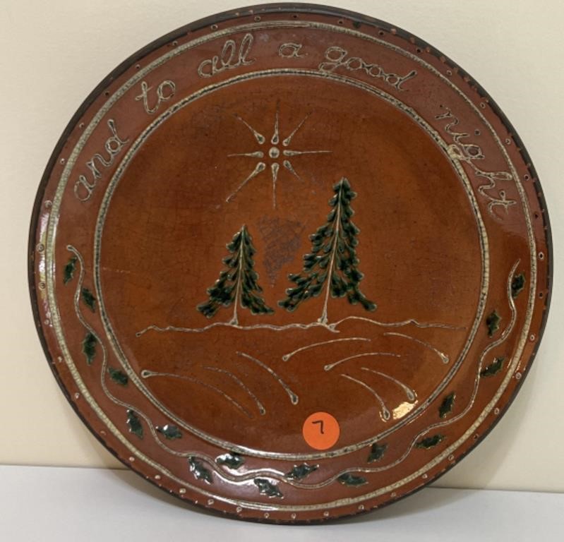 Turtle Creek Pottery Christmas Plate