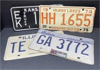 (L) Vintage License Plates