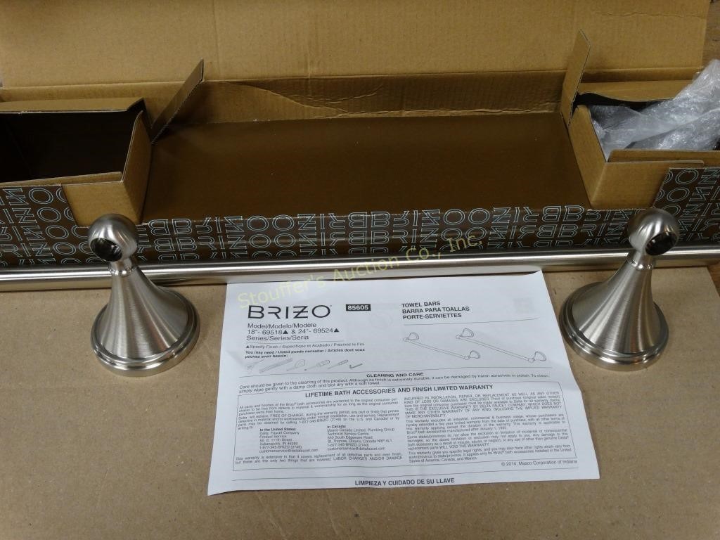 Brizo - 18" towel Bar, Brilliance brushed nickel,