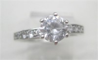 Woman's Sterling Silver CZ Ring