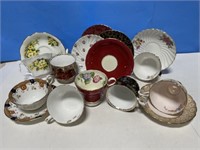 8 Teacups & Saucers