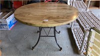 Wood grain laminate top table w/ extension board