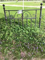 Cast iron bed frame and cast iron flower bed