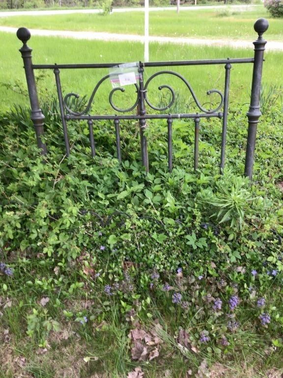 Cast iron bed frame and cast iron flower bed
