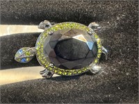 Turtle Ring w/Amethyst -China